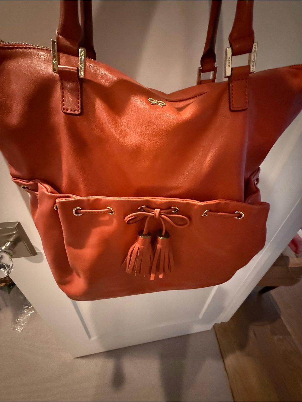 Women’s Anya Hindmarch Orange Tote Bag Great Travel Bag